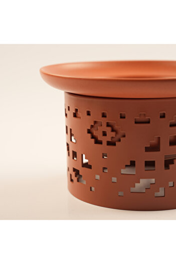 Dallaty Steel Nut Bowl Naseej Collection, Brown