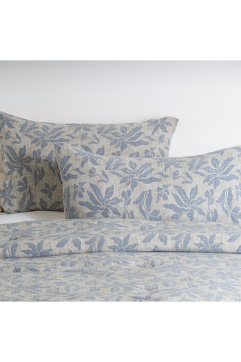 Boutique Blanche cotton jacquard 3pc king comforter set 220*240cm, blue