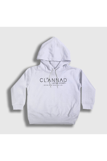 Presmono Unisex Παιδικό λευκό λογότυπο Anime Clannad After Story Φούτερ με κουκούλα 554308tt