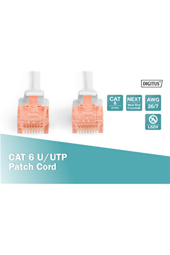 Digitus 0.5m Cat6 Utp Dk-1617-005 Gray Patch Cable (Pack of 10)
