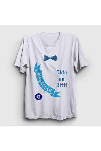 Presmono Unisex Λευκή Έγινε Μάσα Αλλά T-Shirt Περιτομής 555321tt