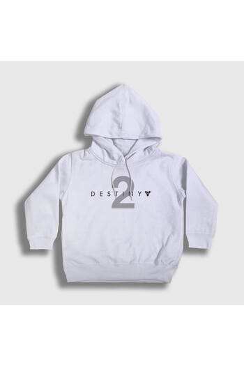 Presmono Unisex Παιδικό λευκό λογότυπο Game Destiny 2 Hooded Sweatshirt 554751tt