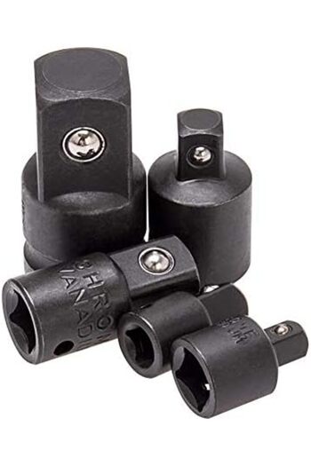 Generic MASSUC Impact Reducer & Adapter | 5pc Socket Wrench Set 1/4 3/8 1/2 Drive Air Ratchet