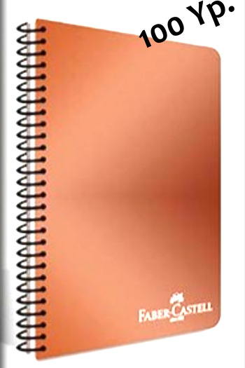 Faber Castell دفتر ملاحظات مخطط حلزوني بألوان معدنية 1 قطعة