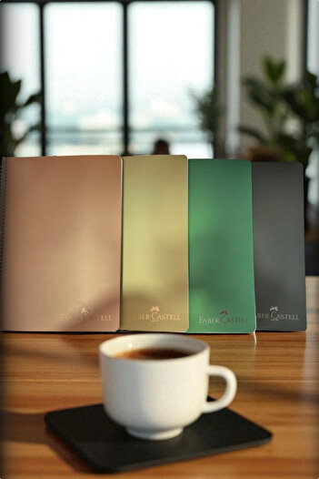 Faber Castell دفتر ملاحظات مخطط حلزوني بألوان معدنية 1 قطعة