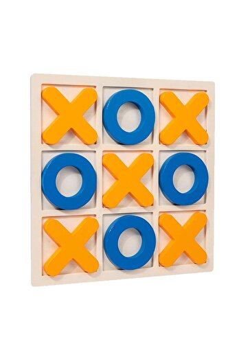 rexa Handmade Wooden XOXO Board Game – 12.5 x 12.5 x 0.5 cm, Classic Tic-Tac-Toe Strategy Game
