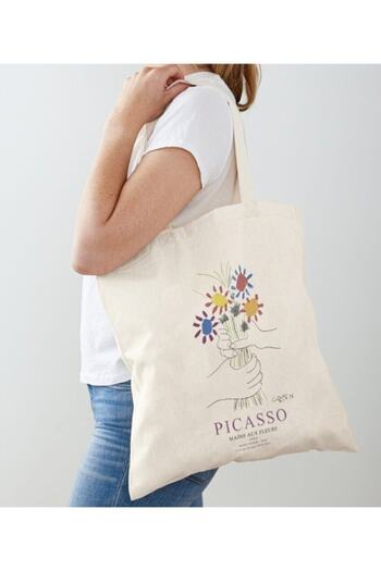 Cuyka Picasso Flower Designed Raw Cloth Shoulder