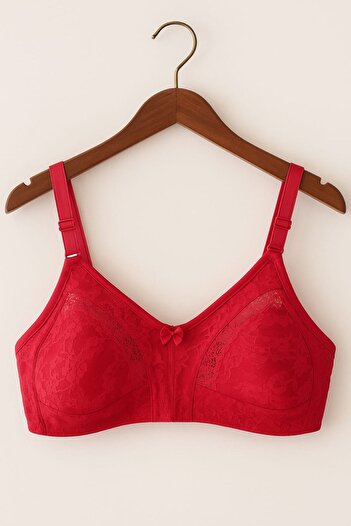 enmodaiçgiyim Recovery Bra No Sponge No Underwire Seamless Lace Comfortable Comfortable Everyday Bra Color