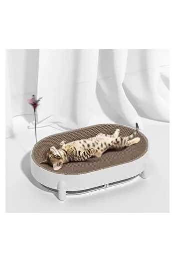 OEM Multifunctional Nest With Scratching Mat, With Two Rattling Balls, 48 X 32 X 10.8 Cm
