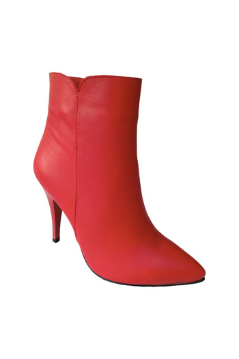 MelAlp Women's Genuine Leather Thin Heeled Boots