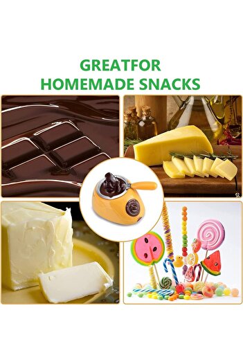 divendi-ro Electric appliance for melting chocolate or cheese, Set Fondue Chocolaterie
