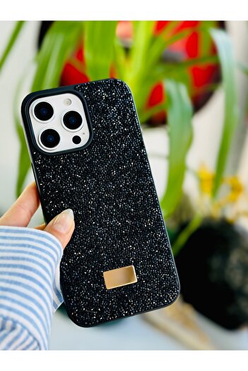 Go Aksesuar iPhone 14 Promax Compatible Diamond Design Sparkling Shiny Diamond Silicone Case
