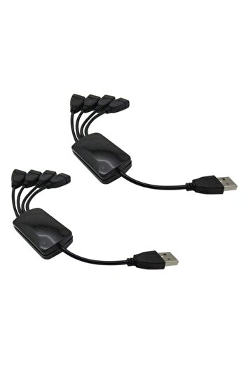 Welora 4-Port USB 2.0 Hub,Premium Quality,Black - Black