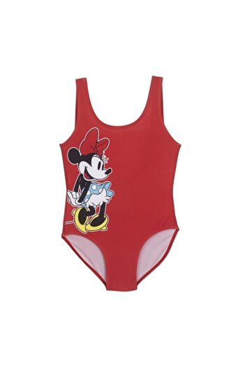 Disney Girls' Swimsuit, Disney, Minnie Mouse, Red, 4 Years