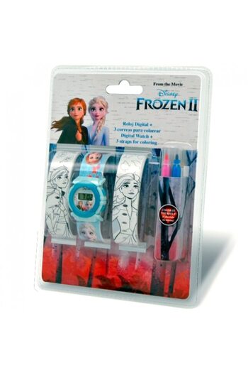 Frozen II Digital Wristwatch with Colorable Strap