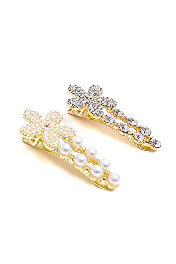 R&B White PO2 LADIES HAIRCLIP