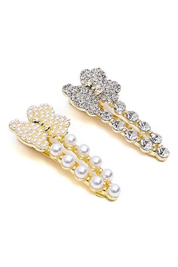 R&B White PO2 LADIES HAIRCLIP