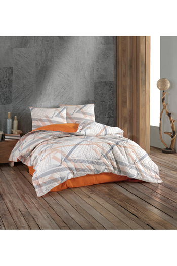 Kristal By Taç Crystal Geometric Four Seasons Quilted Single Quilt Can Be Placed Duvet Cover Set