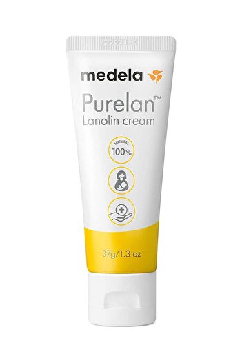 Medela كريم اللانولين بيورلان 37 جرام - راحة سريعة للبشرة الجافة والمتقرحة، طبيعي 100%، مضاد للحساسية