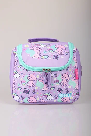 MUGGLE "Dekomus Wet Wipes Gifted" "Fluffy Bunny Collection" Thermos Lunch Box