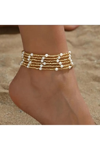 TUHAM AKSESUAR Hello Summer Multi-Feet Body Accessory with Pearl Details