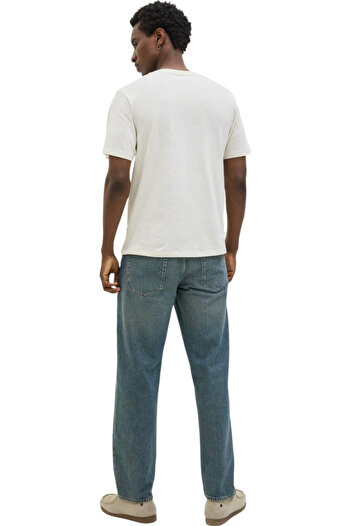 Jack & Jones Tricou JACK & JONES Almeria Bold Branding - 12276962-Antique White
