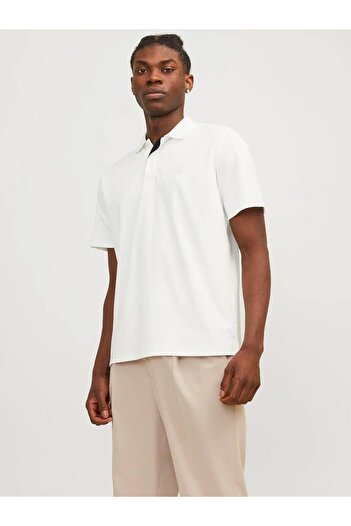 Jack & Jones Tricou JACK & JONES Rodney Polo - 12251180-Cloud Dancer