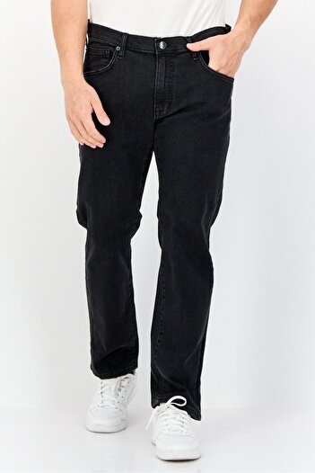 Riders by Lee Men Regular Fit Washed Stretchable Denim, Charcoal