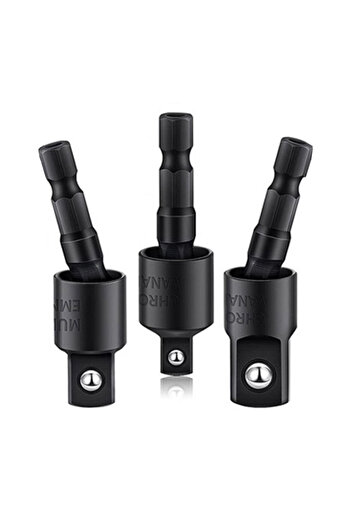 Choice 0.5 inch 360° Electric Drill Air Screwdriver Sleeve Universal Adapter Hex Handle to Square Head Rota