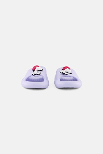 PEANUTS Toddlers Girl Slip on Slides, Lavender