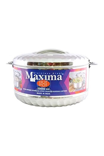 Maxima Stainless Steel Hot Pot Silver 20000ml