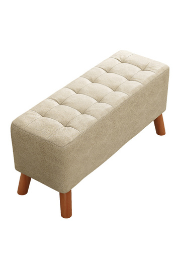 sharpdo Entrance Furniture Fabric Shoe Bench, High Elastic Cushion, Leather Fabric, Easy to Clean