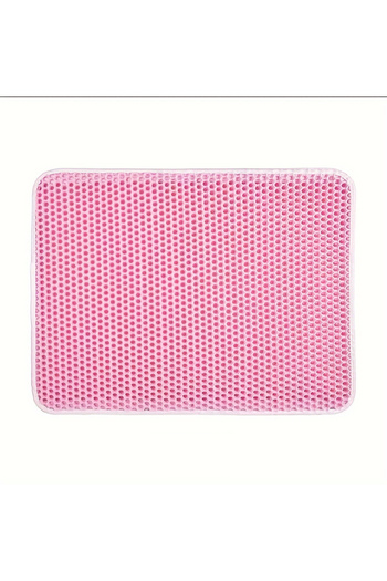 Choice M-55X75cm Pink 1Pc Large Size Cat Litter Mat-Advanced Honeycomb Double Layer Design,Urine Waterproof