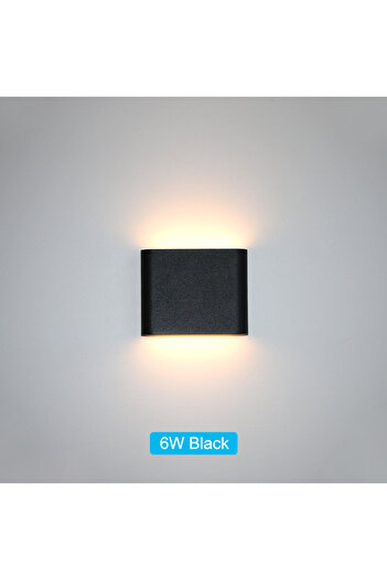Choice Warm White (2700-3500K) 6W Black LED Outdoor Waterproof IP65 Wall Light Porch Garden Wall Lamp & Ind