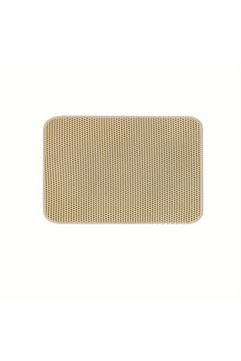 Choice L-60X90cm Khaki 1Pc Large Size Cat Litter Mat-Advanced Honeycomb Double Layer Design,Urine Waterproo