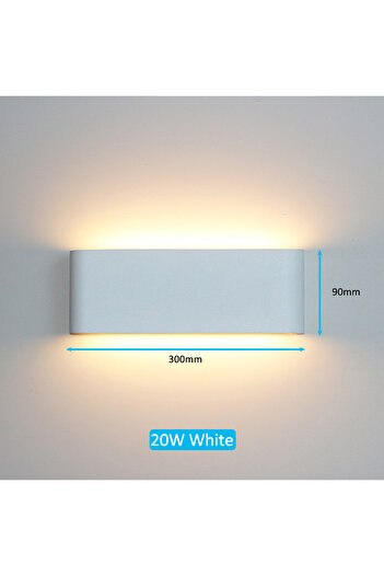 Choice Warm White (2700-3500K) 20W White LED Outdoor Waterproof IP65 Wall Light Porch Garden Wall Lamp & In