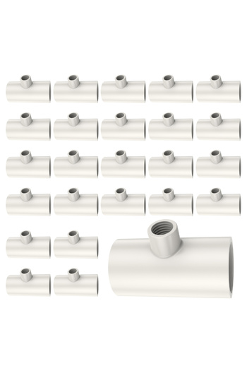 Choice 25PCS 25Pcs Chicken Waterer PVC Tee Fitting White Automatic Poultry Waterer Poultry Water Drinker Wa