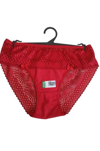 PATRON Stretchy Panties with Lace and Ribbon Detail