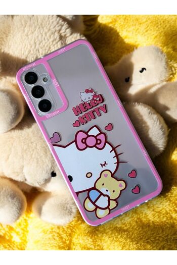 Merwish Samsung Galaxy A16 Compatible Hello Kity Patterned Transparent Case Cover