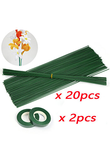Choice 2mmx30cm set1 Artificial Flower Stem Wire Flower Pole Rod for diy Chenille Stems Stick Simulation Fl