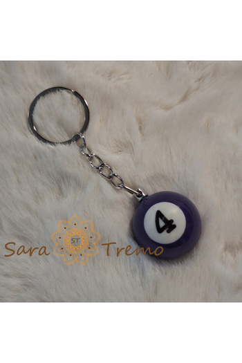 saratremo Personalized Keychain with Billiard Ball