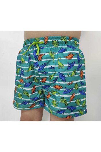 DÜVEN Boys' Patterned Swim Shorts - Children's Swim Shorts
