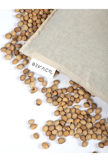 BEVACO Cherry Seed Heating Pillow |   20 X 20 cm |   Raw Cloth |   For Waist, Shoulder and Menstrual Pain