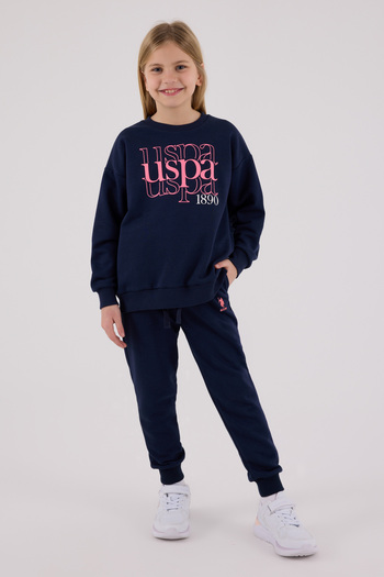 U.S. Polo Assn. Σετ αθλητικής φόρμας με άδεια για κορίτσια κάτω από 2 τεμάχια