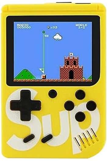 Yuwell يو ويل، وحدة تحكم ألعاب كلاسيكية ريترو، 400 في 1، SUP GAMEBOX (لاعب واحد، أصفر)