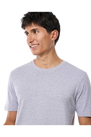 R&B Grey Melange MCB-CREW NECK TEES -S-XXXL