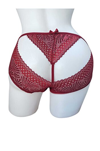 PATRON Hip Part Open Lace and Ribbon Detailed Panties