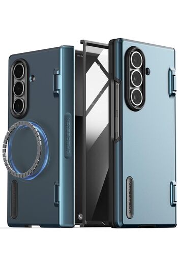 VRS Design جراب Terra Guard Modern Halo 360 لهاتف Samsung Galaxy Z Fold 7 متوافق مع MagSafe باللون الأزرق الجليدي