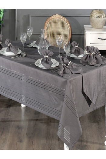 MADAME LUDA Worry-Free Linen Fabric Removable Stain-Free Table Cloth. (Size-160X220 Cm.)