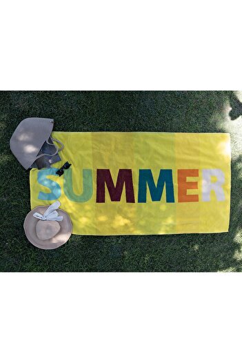 Baveno Velvet Tropical Patterned 90X180 cm Outlet Beach Towel
